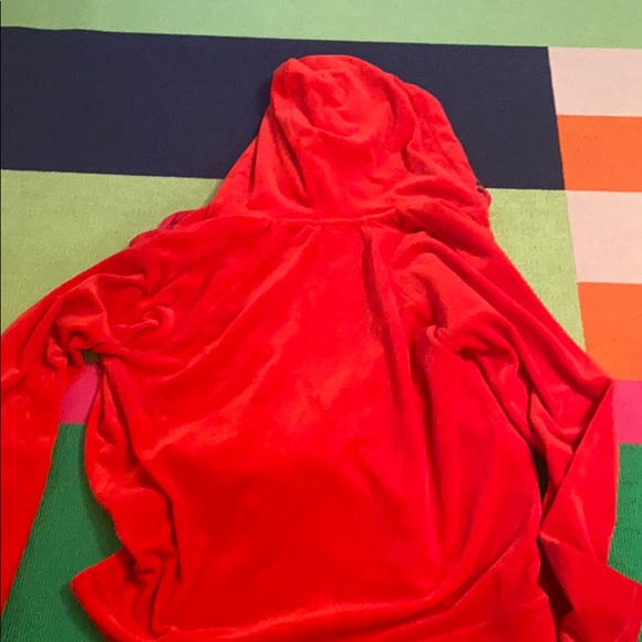 Red Velvet V Neck Sweater - Picture 4 of 4